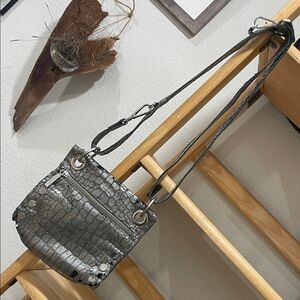 Silver Hammit Los Angels Crocodile-Embossed Women's Bag